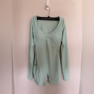 NWT active by teal jumpsuit blue XS pockets long sleeve